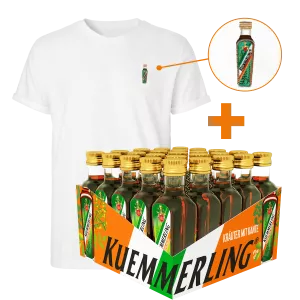 Aktionspaket Kuemmerling Kräuterlikör 25x0,02l plus T-Shirt XXL